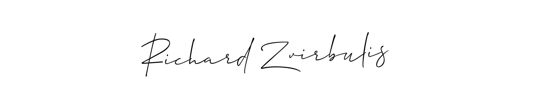 Richard Zvirbulis stylish signature style. Best Handwritten Sign (Allison_Script) for my name. Handwritten Signature Collection Ideas for my name Richard Zvirbulis. Richard Zvirbulis signature style 2 images and pictures png