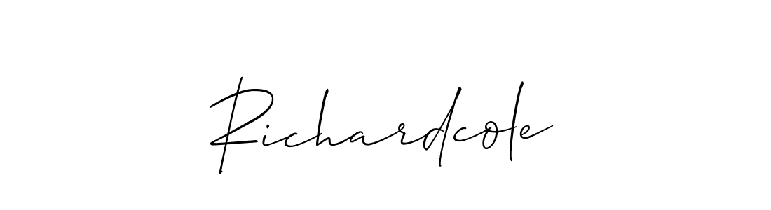 Richardcole stylish signature style. Best Handwritten Sign (Allison_Script) for my name. Handwritten Signature Collection Ideas for my name Richardcole. Richardcole signature style 2 images and pictures png