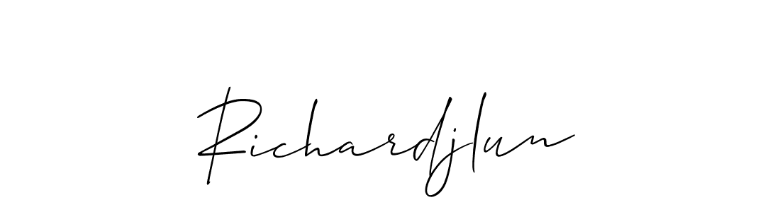 This is the best signature style for the Richardjlun name. Also you like these signature font (Allison_Script). Mix name signature. Richardjlun signature style 2 images and pictures png