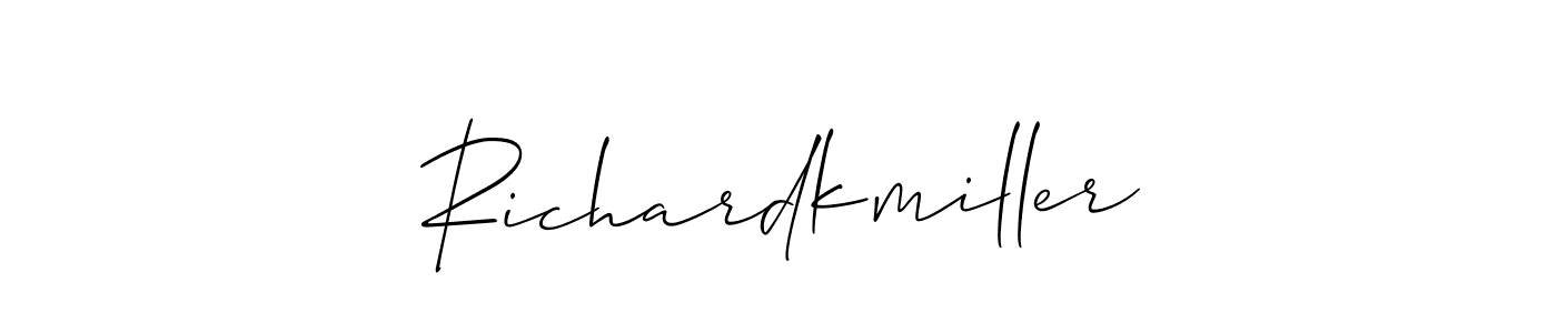 Create a beautiful signature design for name Richardkmiller. With this signature (Allison_Script) fonts, you can make a handwritten signature for free. Richardkmiller signature style 2 images and pictures png