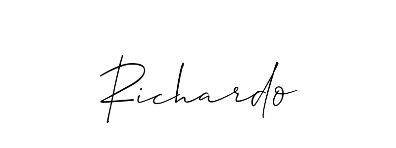Make a short Richardo signature style. Manage your documents anywhere anytime using Allison_Script. Create and add eSignatures, submit forms, share and send files easily. Richardo signature style 2 images and pictures png