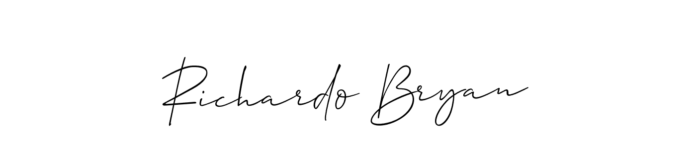 Similarly Allison_Script is the best handwritten signature design. Signature creator online .You can use it as an online autograph creator for name Richardo Bryan. Richardo Bryan signature style 2 images and pictures png