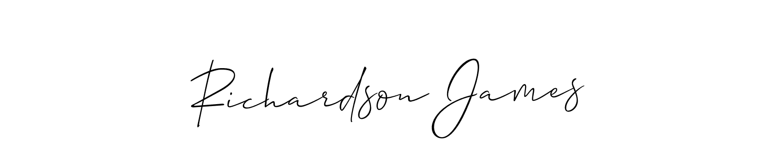 This is the best signature style for the Richardson James name. Also you like these signature font (Allison_Script). Mix name signature. Richardson James signature style 2 images and pictures png
