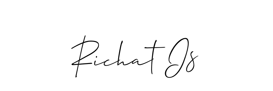 How to make Richat Is signature? Allison_Script is a professional autograph style. Create handwritten signature for Richat Is name. Richat Is signature style 2 images and pictures png