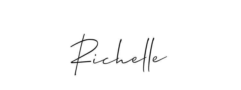 How to make Richelle signature? Allison_Script is a professional autograph style. Create handwritten signature for Richelle name. Richelle signature style 2 images and pictures png