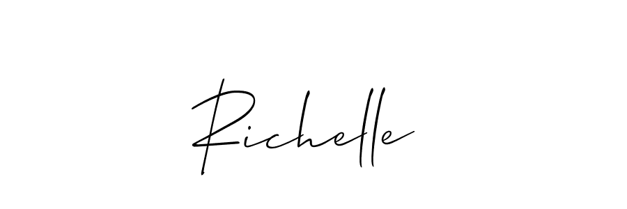 Create a beautiful signature design for name Richelle . With this signature (Allison_Script) fonts, you can make a handwritten signature for free. Richelle  signature style 2 images and pictures png