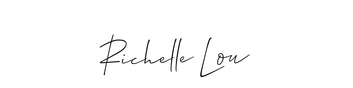 Create a beautiful signature design for name Richelle Lou. With this signature (Allison_Script) fonts, you can make a handwritten signature for free. Richelle Lou signature style 2 images and pictures png