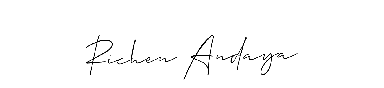 Make a beautiful signature design for name Richen Andaya. Use this online signature maker to create a handwritten signature for free. Richen Andaya signature style 2 images and pictures png