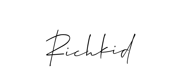 Once you've used our free online signature maker to create your best signature Allison_Script style, it's time to enjoy all of the benefits that Richkid name signing documents. Richkid signature style 2 images and pictures png