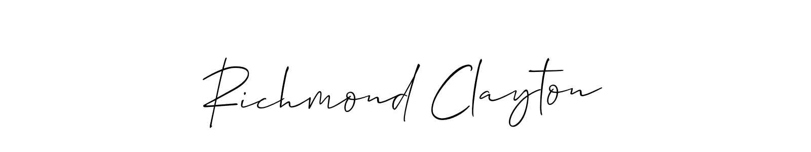 You can use this online signature creator to create a handwritten signature for the name Richmond Clayton. This is the best online autograph maker. Richmond Clayton signature style 2 images and pictures png