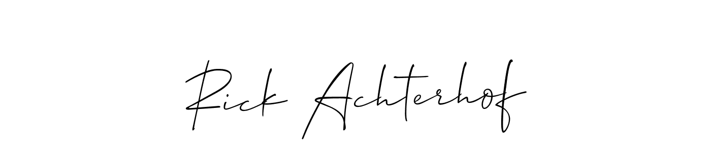 How to make Rick Achterhof signature? Allison_Script is a professional autograph style. Create handwritten signature for Rick Achterhof name. Rick Achterhof signature style 2 images and pictures png