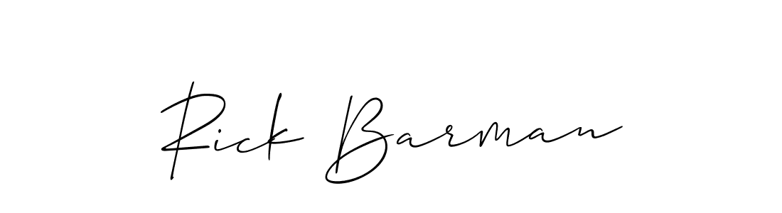 Rick Barman stylish signature style. Best Handwritten Sign (Allison_Script) for my name. Handwritten Signature Collection Ideas for my name Rick Barman. Rick Barman signature style 2 images and pictures png