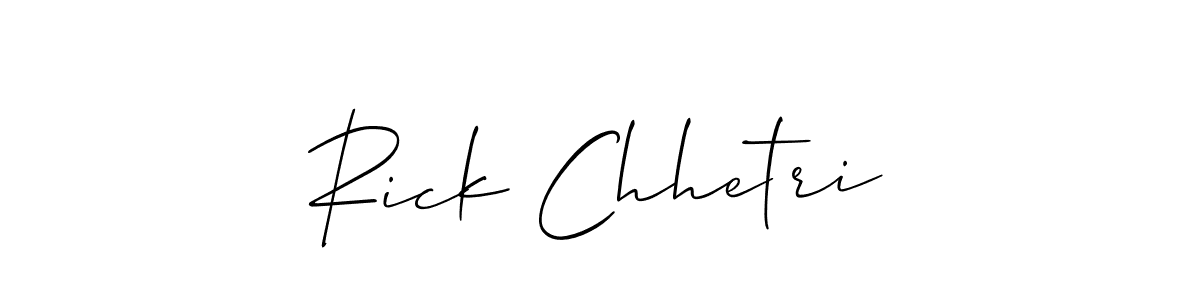 Similarly Allison_Script is the best handwritten signature design. Signature creator online .You can use it as an online autograph creator for name Rick Chhetri. Rick Chhetri signature style 2 images and pictures png