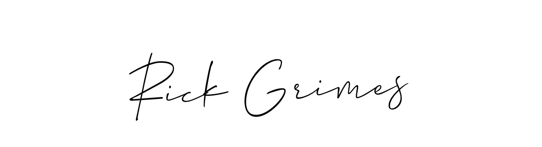 if you are searching for the best signature style for your name Rick Grimes. so please give up your signature search. here we have designed multiple signature styles  using Allison_Script. Rick Grimes signature style 2 images and pictures png