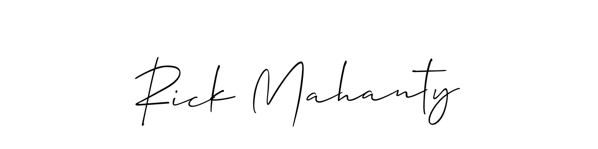 Similarly Allison_Script is the best handwritten signature design. Signature creator online .You can use it as an online autograph creator for name Rick Mahanty. Rick Mahanty signature style 2 images and pictures png