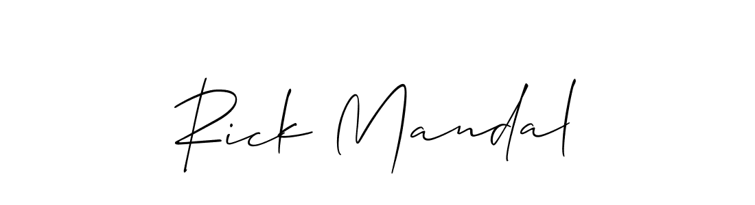 How to Draw Rick Mandal signature style? Allison_Script is a latest design signature styles for name Rick Mandal. Rick Mandal signature style 2 images and pictures png