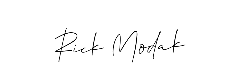 Use a signature maker to create a handwritten signature online. With this signature software, you can design (Allison_Script) your own signature for name Rick Modak. Rick Modak signature style 2 images and pictures png