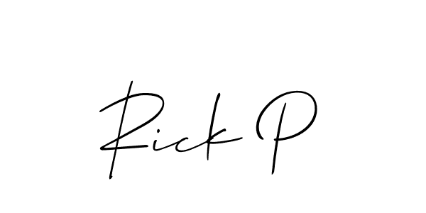 Also we have Rick P name is the best signature style. Create professional handwritten signature collection using Allison_Script autograph style. Rick P signature style 2 images and pictures png