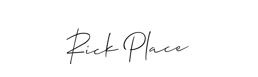 Best and Professional Signature Style for Rick Place. Allison_Script Best Signature Style Collection. Rick Place signature style 2 images and pictures png