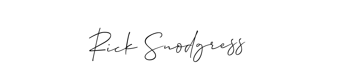 Make a beautiful signature design for name Rick Snodgress. Use this online signature maker to create a handwritten signature for free. Rick Snodgress signature style 2 images and pictures png