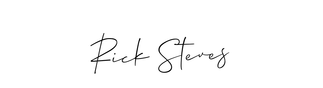 Make a beautiful signature design for name Rick Steves. With this signature (Allison_Script) style, you can create a handwritten signature for free. Rick Steves signature style 2 images and pictures png