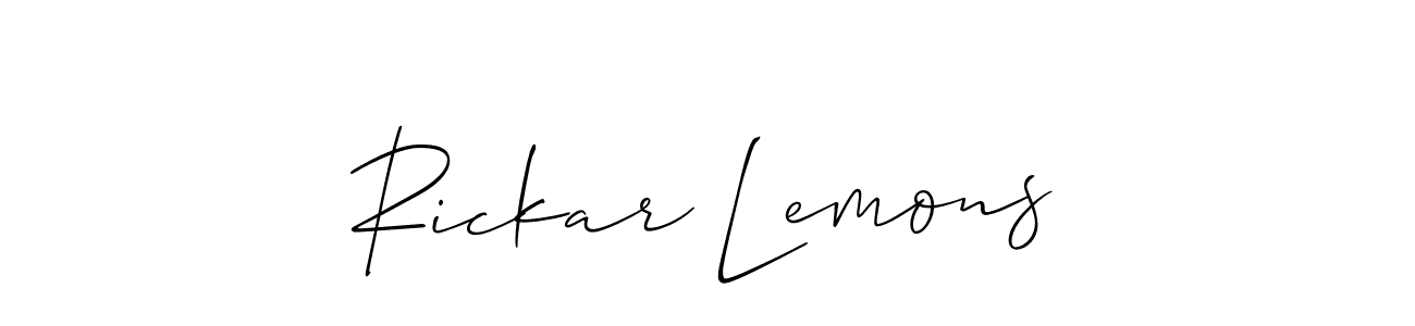 Make a beautiful signature design for name Rickar Lemons. Use this online signature maker to create a handwritten signature for free. Rickar Lemons signature style 2 images and pictures png