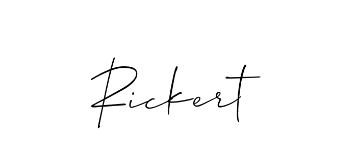 It looks lik you need a new signature style for name Rickert. Design unique handwritten (Allison_Script) signature with our free signature maker in just a few clicks. Rickert signature style 2 images and pictures png