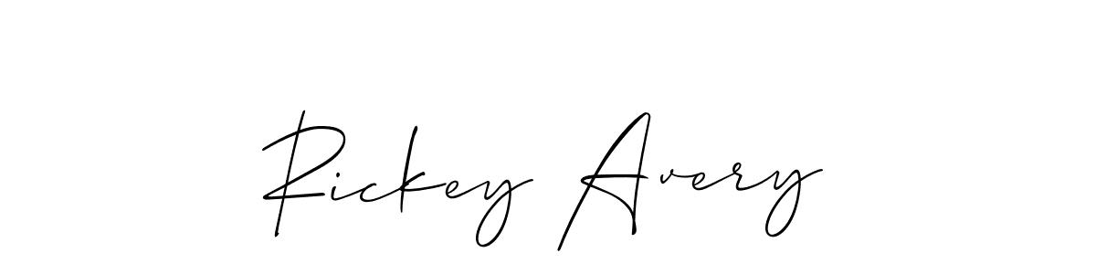 Also we have Rickey Avery name is the best signature style. Create professional handwritten signature collection using Allison_Script autograph style. Rickey Avery signature style 2 images and pictures png