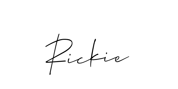 Check out images of Autograph of Rickie name. Actor Rickie Signature Style. Allison_Script is a professional sign style online. Rickie signature style 2 images and pictures png