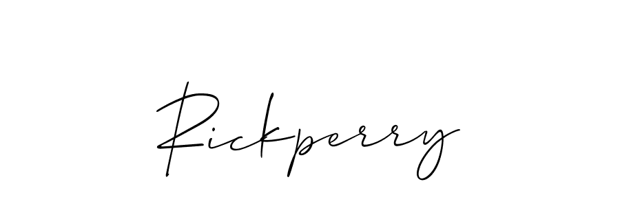 How to Draw Rickperry signature style? Allison_Script is a latest design signature styles for name Rickperry. Rickperry signature style 2 images and pictures png
