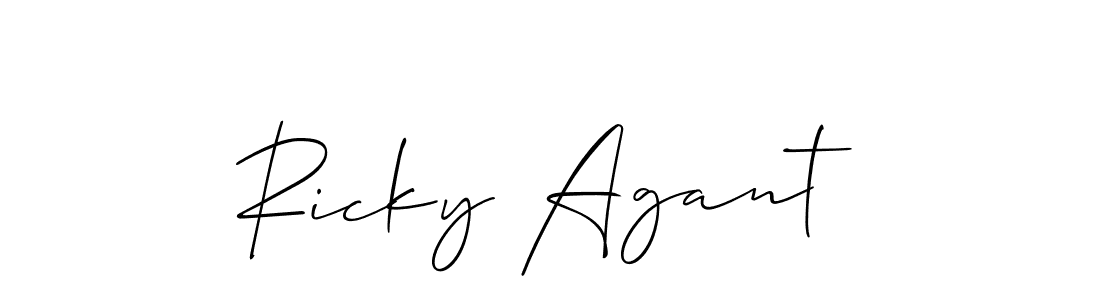 Make a beautiful signature design for name Ricky Agant. Use this online signature maker to create a handwritten signature for free. Ricky Agant signature style 2 images and pictures png