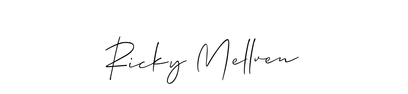 Make a beautiful signature design for name Ricky Mellven. Use this online signature maker to create a handwritten signature for free. Ricky Mellven signature style 2 images and pictures png
