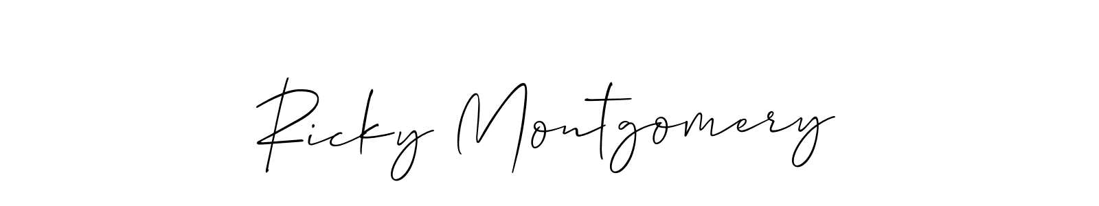 Use a signature maker to create a handwritten signature online. With this signature software, you can design (Allison_Script) your own signature for name Ricky Montgomery. Ricky Montgomery signature style 2 images and pictures png