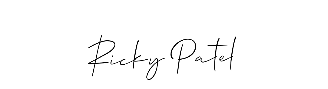 Ricky Patel stylish signature style. Best Handwritten Sign (Allison_Script) for my name. Handwritten Signature Collection Ideas for my name Ricky Patel. Ricky Patel signature style 2 images and pictures png