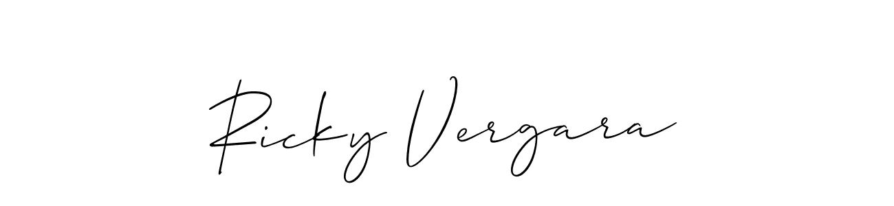 This is the best signature style for the Ricky Vergara name. Also you like these signature font (Allison_Script). Mix name signature. Ricky Vergara signature style 2 images and pictures png