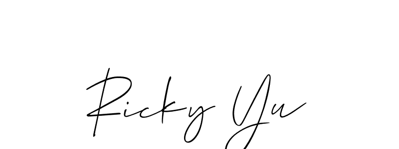 Best and Professional Signature Style for Ricky Yu. Allison_Script Best Signature Style Collection. Ricky Yu signature style 2 images and pictures png