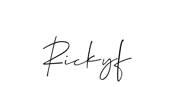 You should practise on your own different ways (Allison_Script) to write your name (Rickyf) in signature. don't let someone else do it for you. Rickyf signature style 2 images and pictures png