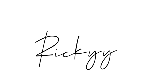 How to Draw Rickyy signature style? Allison_Script is a latest design signature styles for name Rickyy. Rickyy signature style 2 images and pictures png