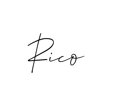 Best and Professional Signature Style for Rico. Allison_Script Best Signature Style Collection. Rico signature style 2 images and pictures png
