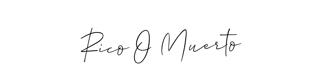 Best and Professional Signature Style for Rico O Muerto. Allison_Script Best Signature Style Collection. Rico O Muerto signature style 2 images and pictures png
