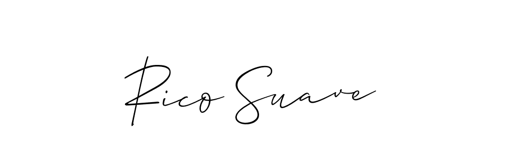 Create a beautiful signature design for name Rico Suave. With this signature (Allison_Script) fonts, you can make a handwritten signature for free. Rico Suave signature style 2 images and pictures png