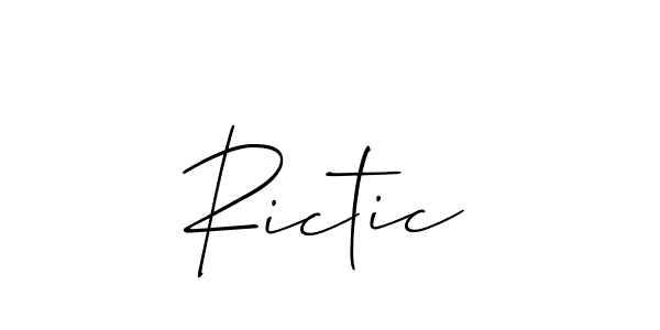 Make a beautiful signature design for name Rictic. Use this online signature maker to create a handwritten signature for free. Rictic signature style 2 images and pictures png