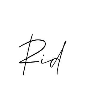 Design your own signature with our free online signature maker. With this signature software, you can create a handwritten (Allison_Script) signature for name Rid. Rid signature style 2 images and pictures png
