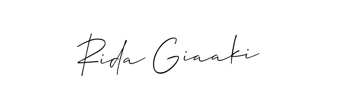 Also we have Rida Giaaki name is the best signature style. Create professional handwritten signature collection using Allison_Script autograph style. Rida Giaaki signature style 2 images and pictures png