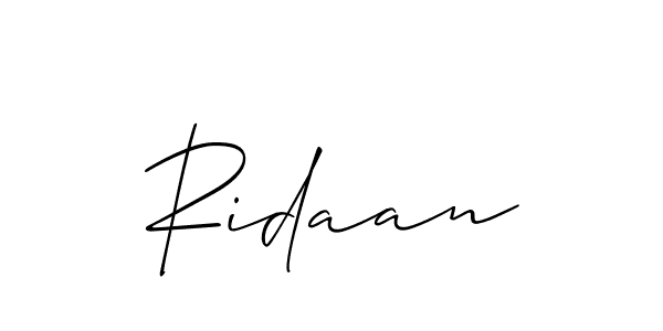 How to make Ridaan name signature. Use Allison_Script style for creating short signs online. This is the latest handwritten sign. Ridaan signature style 2 images and pictures png