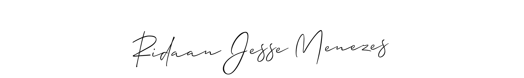 Similarly Allison_Script is the best handwritten signature design. Signature creator online .You can use it as an online autograph creator for name Ridaan Jesse Menezes. Ridaan Jesse Menezes signature style 2 images and pictures png