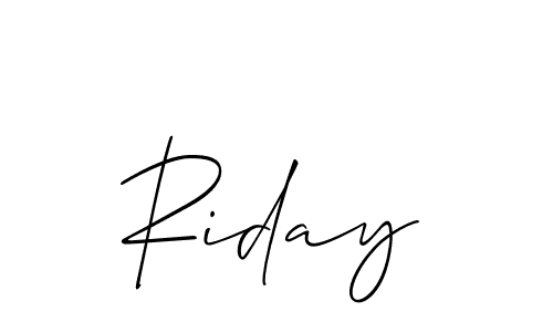 Also we have Riday name is the best signature style. Create professional handwritten signature collection using Allison_Script autograph style. Riday signature style 2 images and pictures png