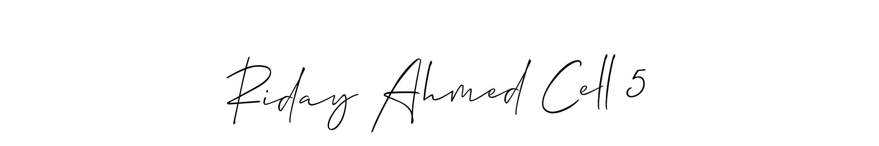 It looks lik you need a new signature style for name Riday Ahmed Cell 5. Design unique handwritten (Allison_Script) signature with our free signature maker in just a few clicks. Riday Ahmed Cell 5 signature style 2 images and pictures png