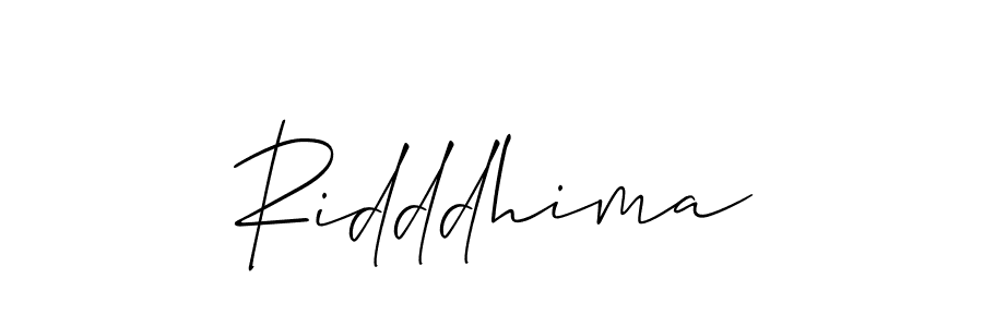 Make a short Ridddhima signature style. Manage your documents anywhere anytime using Allison_Script. Create and add eSignatures, submit forms, share and send files easily. Ridddhima signature style 2 images and pictures png