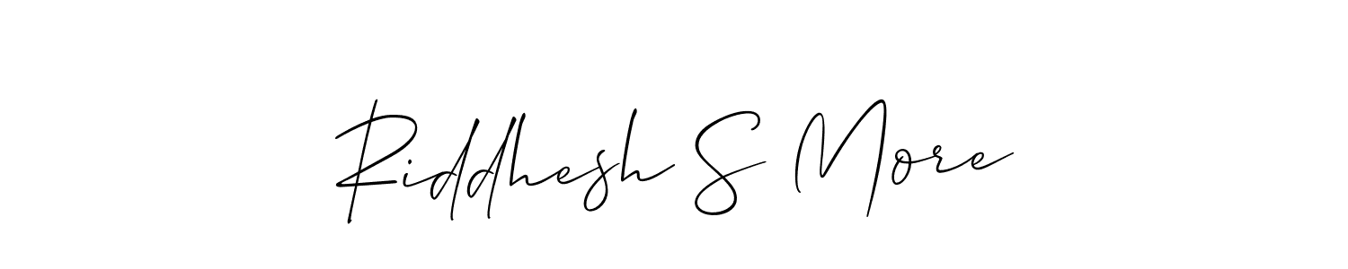 It looks lik you need a new signature style for name Riddhesh S More. Design unique handwritten (Allison_Script) signature with our free signature maker in just a few clicks. Riddhesh S More signature style 2 images and pictures png